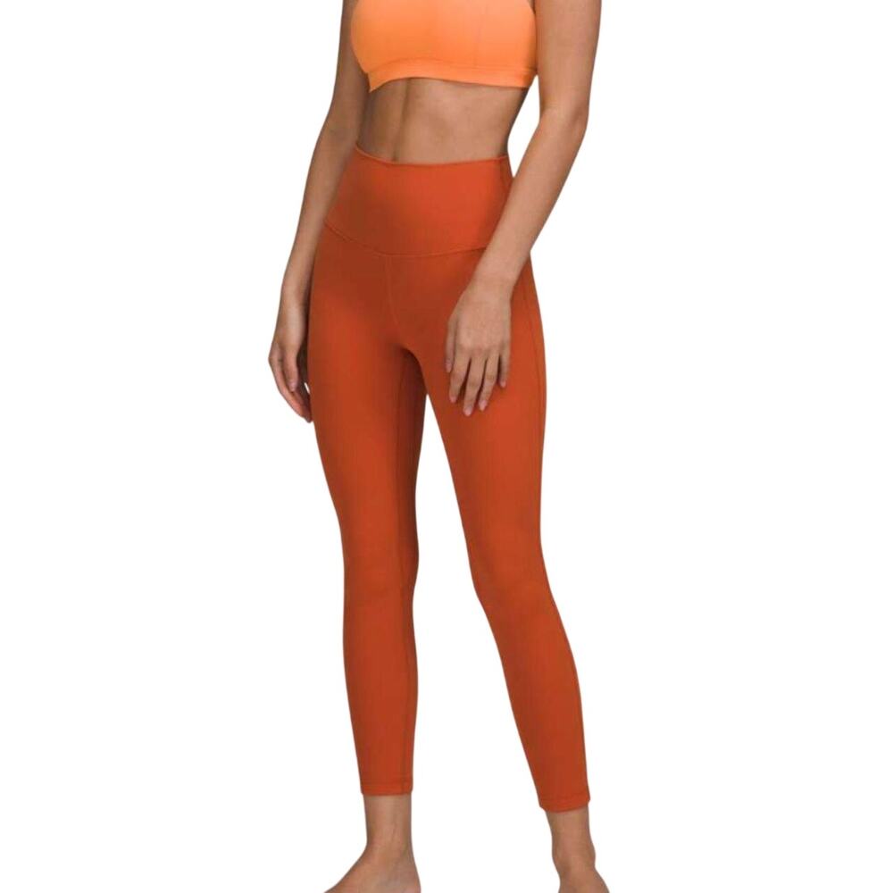 Lululemon Align High-Rise Pant 25” Size 4 Canyon Orange Double Lined